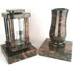 Braune Moderne Grablaternen & Grablampen aus Granit 2-teilig 