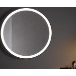 Schwarze Alape Runde Badspiegel & Badezimmerspiegel aus Aluminium LED beleuchtet 