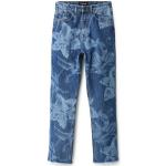 Hellblaue Blumenmuster Desigual Capri-Jeans mit Reißverschluss aus Baumwolle für Damen 