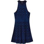 Reduzierte Blaue Ärmellose Desigual Mini Damenkleider aus Viskose Größe M 
