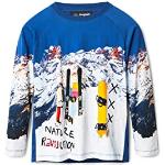 Reduzierte Marineblaue Desigual Kinder T-Shirts mit Berg-Motiv aus Baumwolle für Jungen Größe 134 