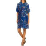 Reduzierte Blaue Blumenmuster Desigual Mini Damenkleider aus Polyester Größe XL 