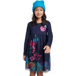 Blaue Casual Desigual Gemusterte Kinderkleider für Mädchen 