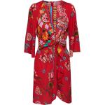 Rote Ethno Desigual Mini Rundhals-Ausschnitt Minikleider & kurze Kleider für Damen Größe M 