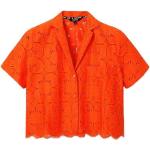 Orange Kurzärmelige Desigual Businesskleidung mit Knopf aus Polyamid für Herren Größe S für den für den Sommer 