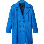 Reduzierte Blaue Desigual Wollmäntel aus Wolle für Damen Größe XL 