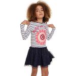 Marineblaue Desigual Gemusterte Kinderkleider für Mädchen Größe 164 