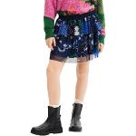 Desigual Mädchen Fald_Gretchen Girl Knit Skirt Mini, Blau, 10 Jahre EU