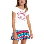 Weiße Kurzärmelige Desigual Desigual by L Knit Kinder T-Shirts für Mädchen 