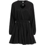 Reduzierte Schwarze Bestickte Langärmelige Desigual Mini Minikleider & kurze Kleider mit Knopf für Damen Größe XS 