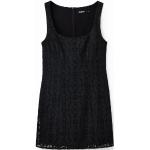 Reduzierte Schwarze Ärmellose Desigual Mini Minikleider & kurze Kleider mit Reißverschluss für Damen Größe XL 