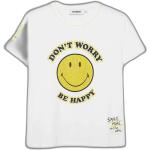 Weiße Desigual Emoji Smiley T-Shirts aus Baumwolle für Damen Größe XXL für den für den Sommer 
