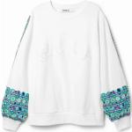 Reduzierte Weiße Desigual Damensweatshirts aus Baumwolle Größe XXL für den für den Frühling 