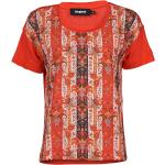 Reduzierte Rote Desigual T-Shirts für Damen Größe L für den für den Sommer 