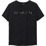 Schwarze Desigual T-Shirts aus Baumwolle für Damen Größe XXL für den für den Sommer 