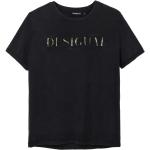 Schwarze Desigual T-Shirts aus Baumwolle für Damen Größe XS für den für den Sommer 
