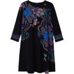 Schwarze Blumenmuster Casual Desigual Mini Rundhals-Ausschnitt Minikleider & kurze Kleider für Damen 