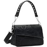 Reduzierte Schwarze Desigual Mini Handtaschen mit Nieten mit Riemchen aus PU mit Innentaschen für Damen mini 