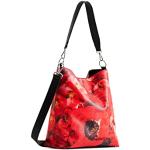Rote Desigual Damenschultertaschen & Damenshoulderbags mit Blumenmotiv 
