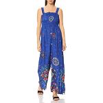 Blaue Desigual Trägerkleider mit Mandala-Motiv für Damen Größe L 