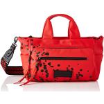 Rote Desigual Damenschultertaschen & Damenshoulderbags mit Reißverschluss aus PU klein 