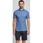 Desoto Slim Fit Business-Hemd in Melange-Optik (XL Jeansblau)