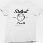 Graue Hip Hop T-Shirts mit Donut-Motiv für Herren 