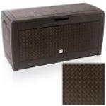 Braune Deuba Auflagenboxen & Gartenboxen 301l - 400l aus Kunststoff mit Rollen 