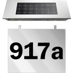 Moderne Solar Hausnummern aus Edelstahl 