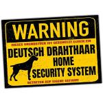 Deutsch Drahthaar DD Dog Schild Warning Security System Türschild Hundeschild Warnschild