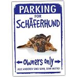 Deutscher Schäferhund Parking Schild Achtung Spruch Warnschild Türschild Fun