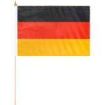 Stabfahne Deutschland 2er Set mit Adler und Stab 60x90cm Flagge Fahne  Schwarz/Rot/Gold Fanartikel Fussball