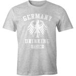 Graue Melierte Deutschland Deutschland T-Shirts mit Vogel-Motiv aus Jersey für Herren Größe 4 XL 
