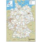 Bunte Deutschlandkarten aus Papier 