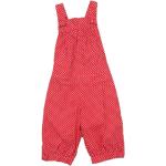 Reduzierte Rote Gepunktete Kinderlatzhosen mit Knopf aus Baumwolle für Mädchen Größe 122 