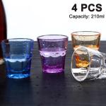 Reduzierte Blaue Wassergläser aus Glas stapelbar 4-teilig 