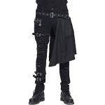 Schwarze Gothic Devil Fashion Clubwear aus Baumwolle für Herren Größe L 