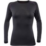 Schwarze Langärmelige Devold Langarm-Unterhemden aus Wolle für Damen Größe XS 