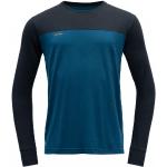 Blaue Langärmelige Devold Outdoor-Hemden aus Wolle für Herren Größe XL für den für den Winter 