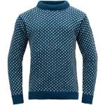 Reduzierte Blaue Devold Herrensweatshirts aus Wolle Größe XS 
