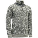 Offwhitefarbene Devold Rollkragen Herrensweatshirts mit Reißverschluss Größe XS 