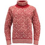 Reduzierte Offwhitefarbene Devold Rollkragen Herrensweatshirts aus Wolle Größe S 