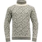Reduzierte Offwhitefarbene Devold Rollkragen Herrensweatshirts aus Wolle Größe XXL 