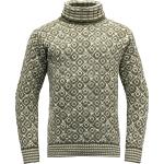 Reduzierte Offwhitefarbene Rollkragen Herrensweatshirts aus Wolle Größe L 