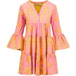 Reduzierte Pinke Devotion Mini V-Ausschnitt Sommerkleider für Damen Größe S für den für den Sommer 