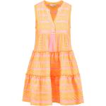 Reduzierte Pinke Ärmellose Devotion Mini V-Ausschnitt Minikleider & kurze Kleider aus Baumwolle für Damen Größe M für den für den Sommer 