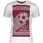 Weiße Kurzärmelige DFB - Deutscher Fußball-Bund Deutschland T-Shirts aus Baumwolle 