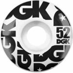 DGK Street Formula 52mm Wheels Skateboard Rollen 52 mm white/black (4 Rollen)