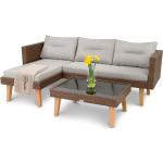 Braune Gartensofas & Outdoor Sofas aus Polyrattan 4 Personen 