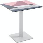 Pinke Abstrakt Runde Design Tische 70 cm aus Metall Breite 0-50cm, Höhe 0-50cm, Tiefe 0-50cm 